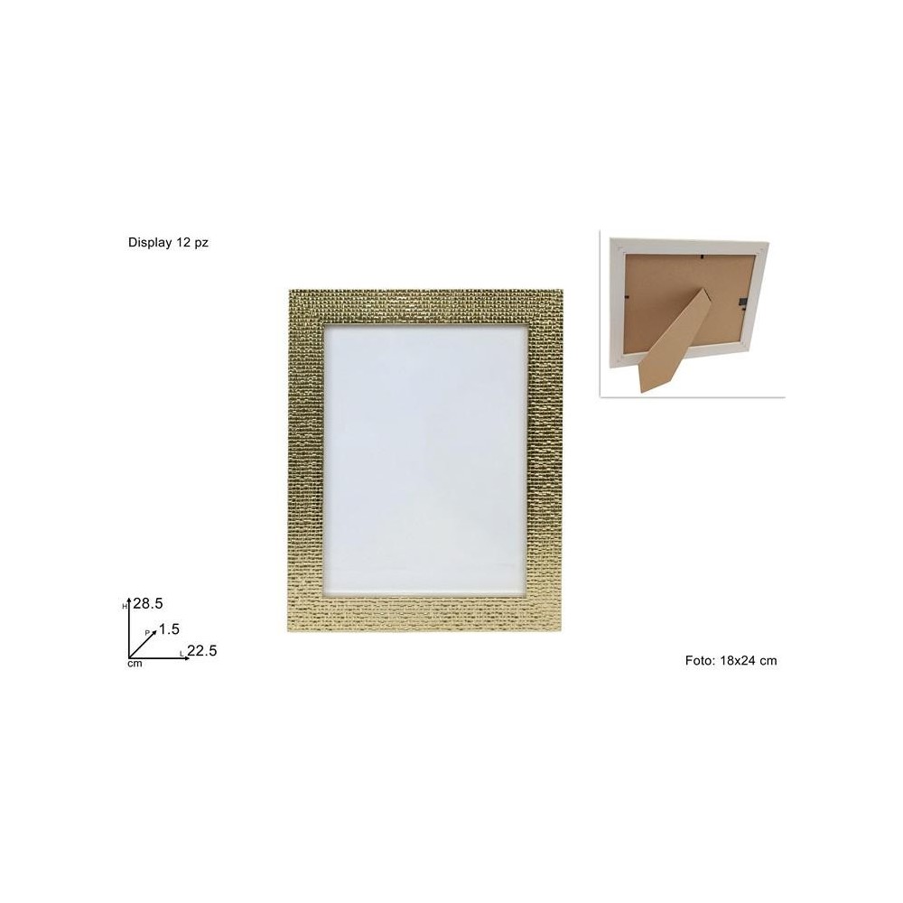 CORNICE PER FOTO 1824CM ORO FANTASIA QUADRETTI IN DISPLAY